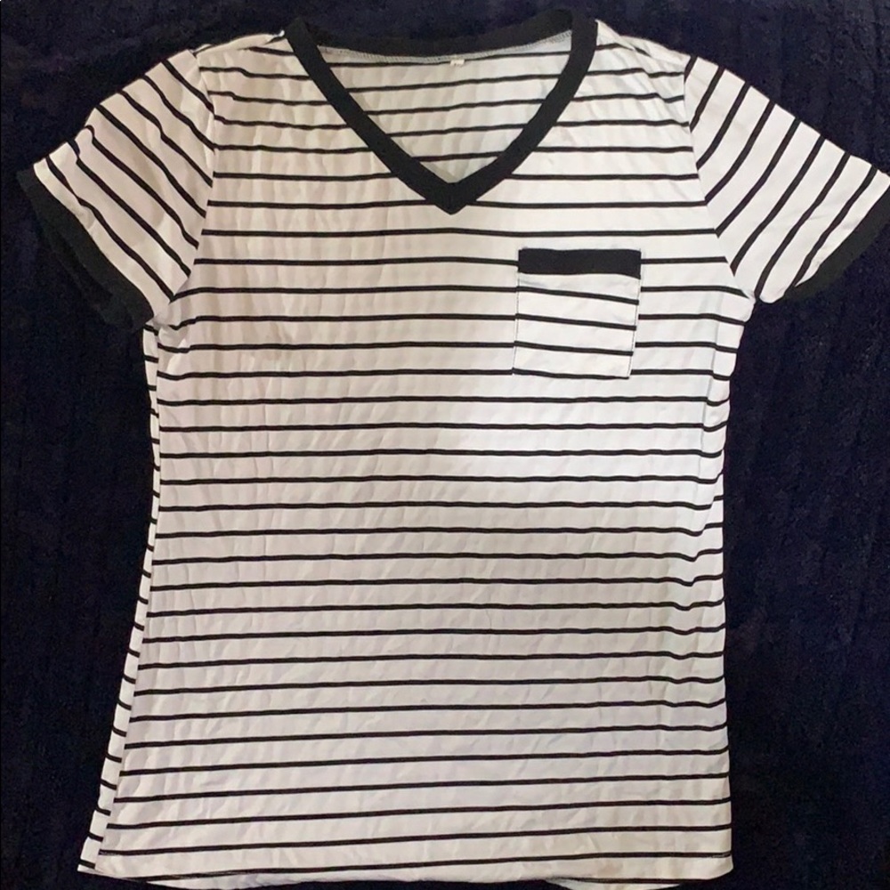 Black and white stripped shirt